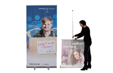 printed roll-up display systems for your indoor advertising 