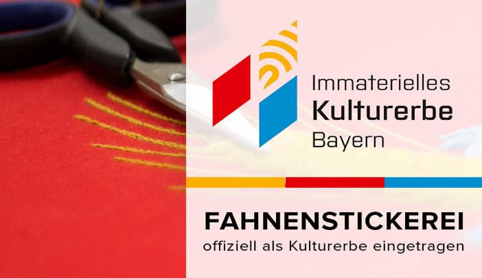 Verleihung der Auszeichnungsurkunde zur Aufnahme der Fahnenstickerei in das bayerische immaterielle Kulturerbe